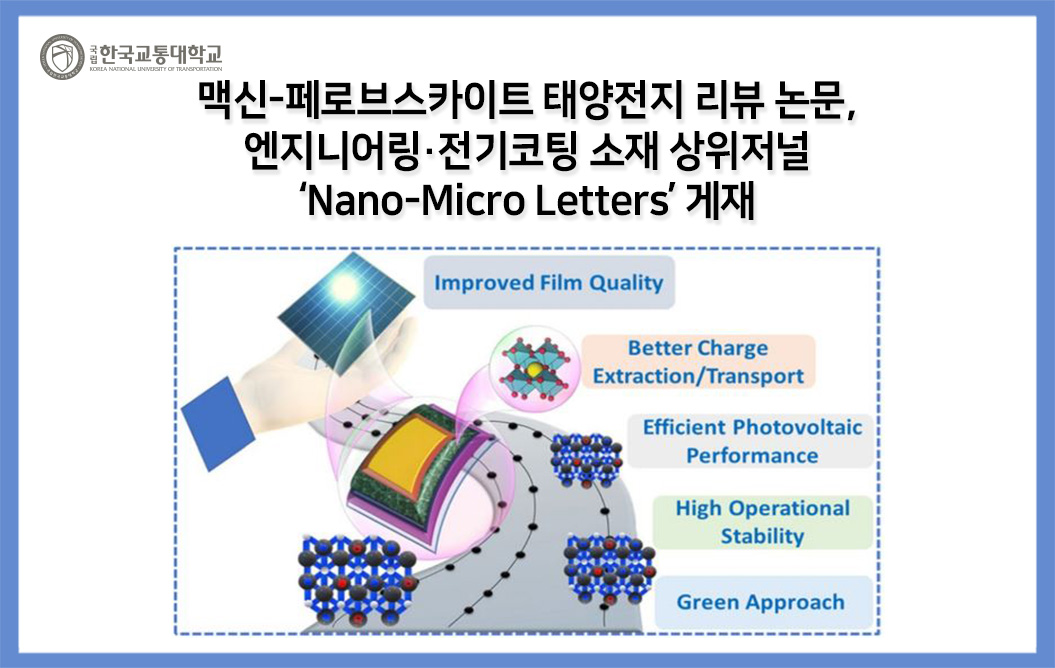 맥신-페로브스카이트 태양전지 리뷰 논문, 엔지니어링·전기/코팅 소재 상위저널 ‘Nano-Micro Letters’ 게재