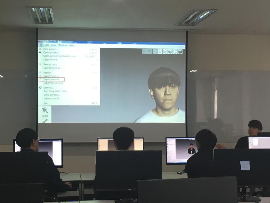 한국교통대 3D프린팅센터, 3D스캐너 교육 진행
