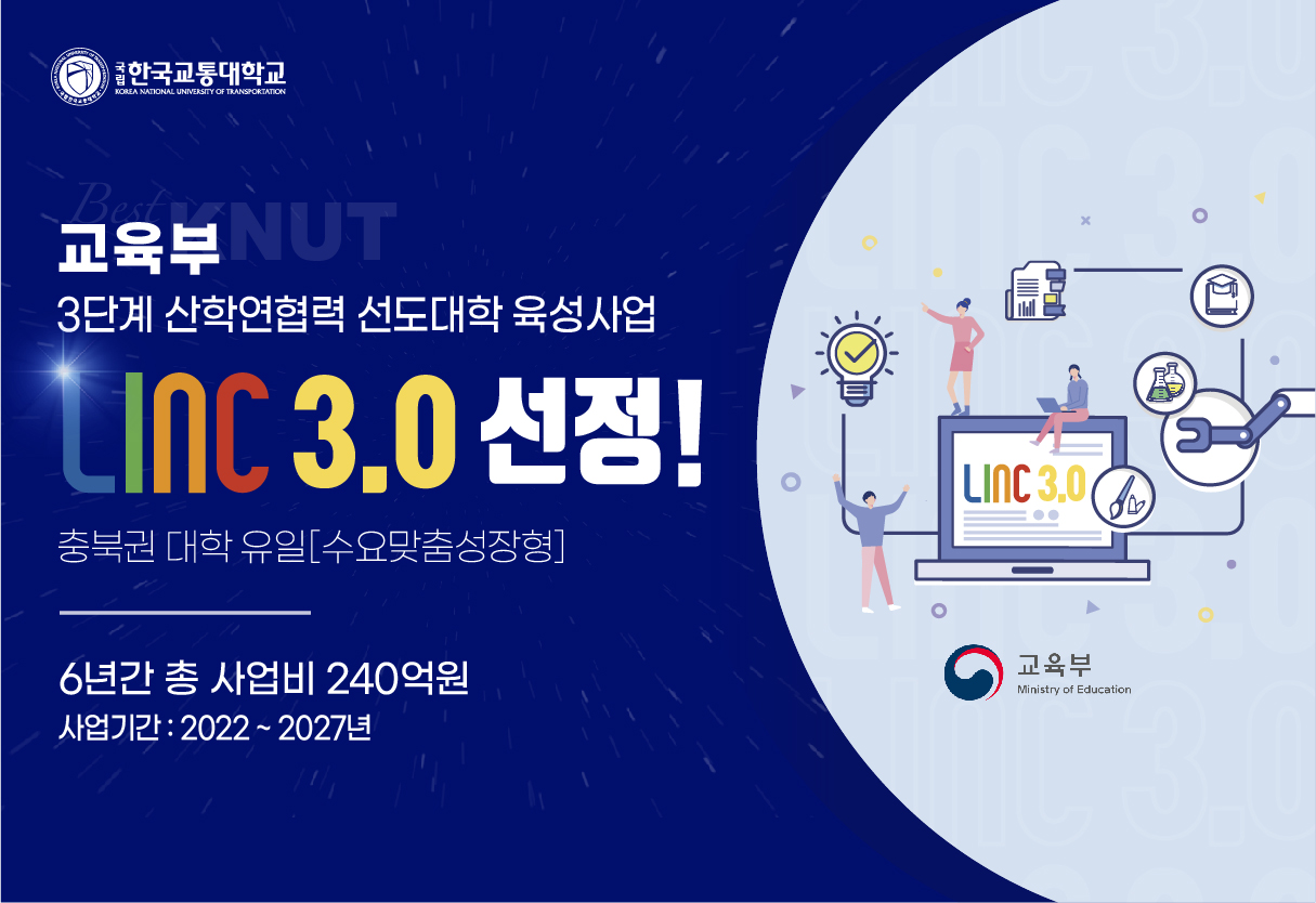 교육부 3단계 산학연협력 선도대학 육성사업 LINC 3.0 선정!